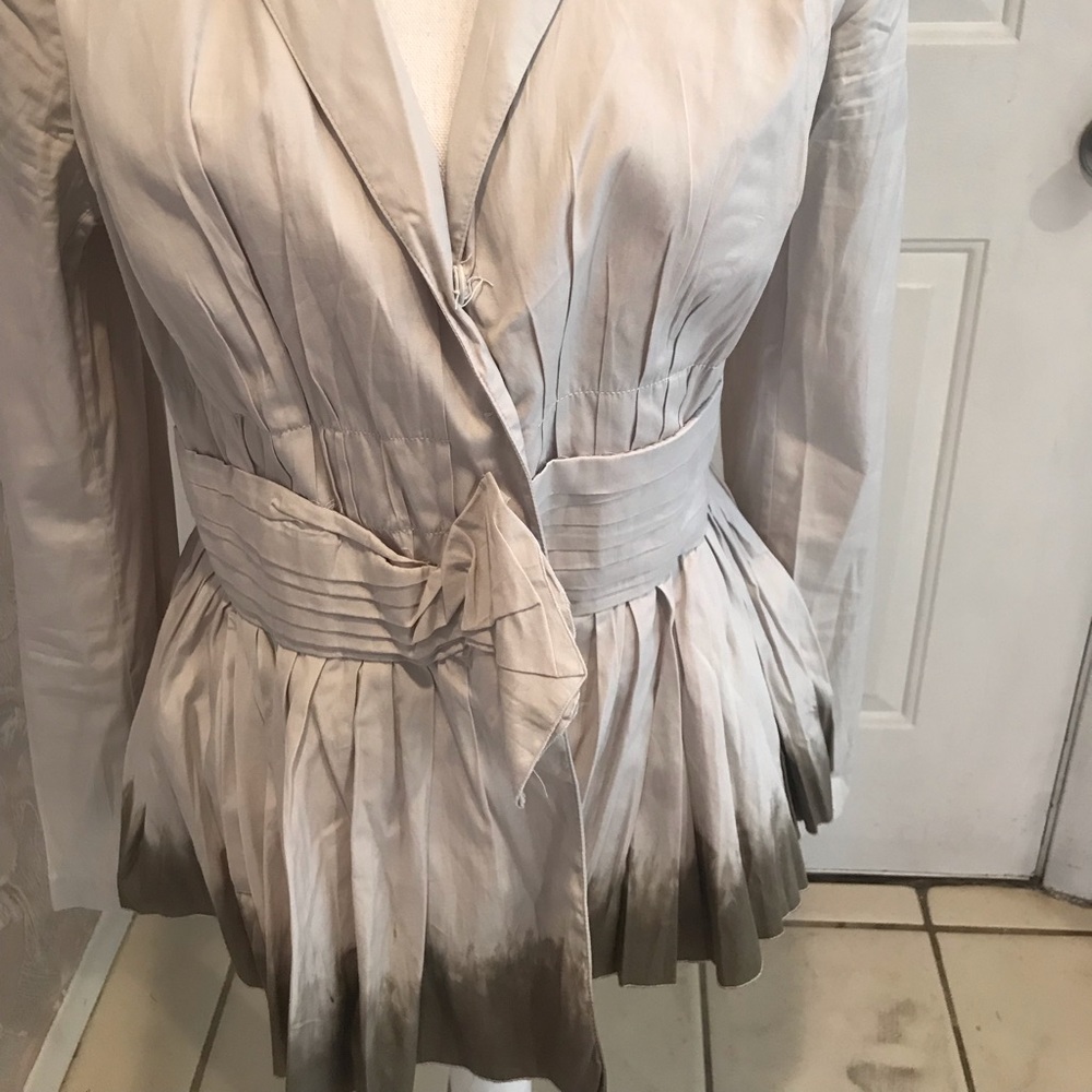Prada wheat/olive pleated jacket